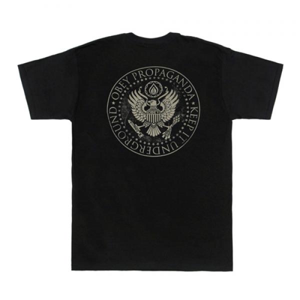 (163081296)OIL EAGLE TEE-BLK
